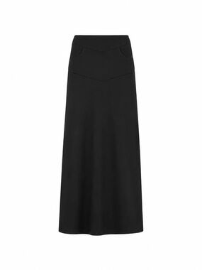Aleeza Paris Pointed-Yoke 27” Midi Maxi with Pockets, Panel Detail Size XL NWT